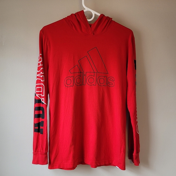 ADIDAS YOUTH Longsleeve Tee Hoodie Pullover Size Large (14/16) - Picture 1 of 10